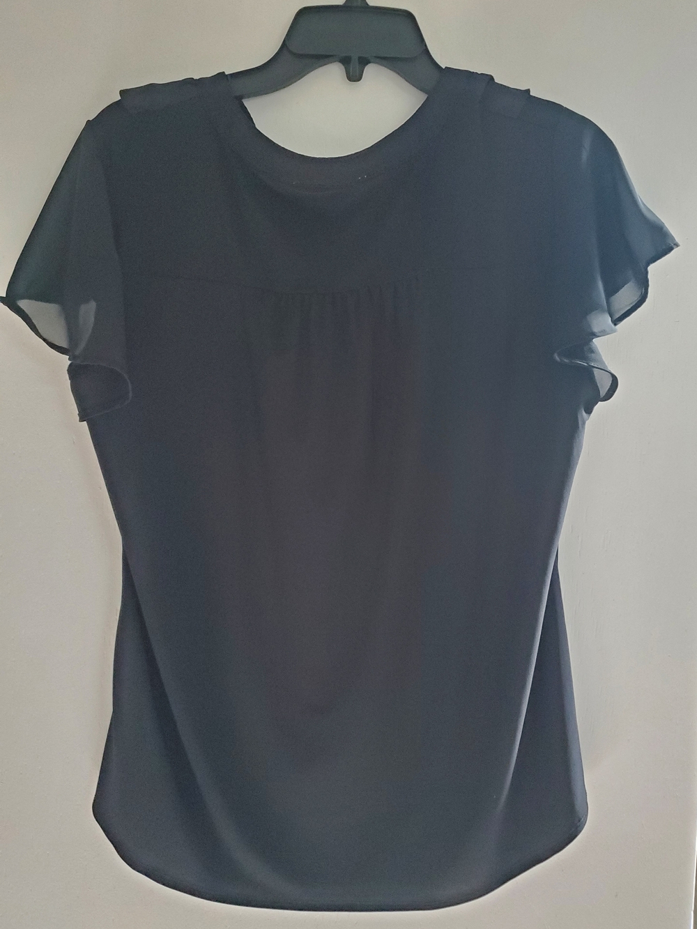 PerSeption Concept Black Ruffle Button-Front Blouse - Picture 2 of 3